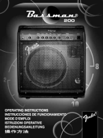 Fender Bassman-200 - Owners Manual